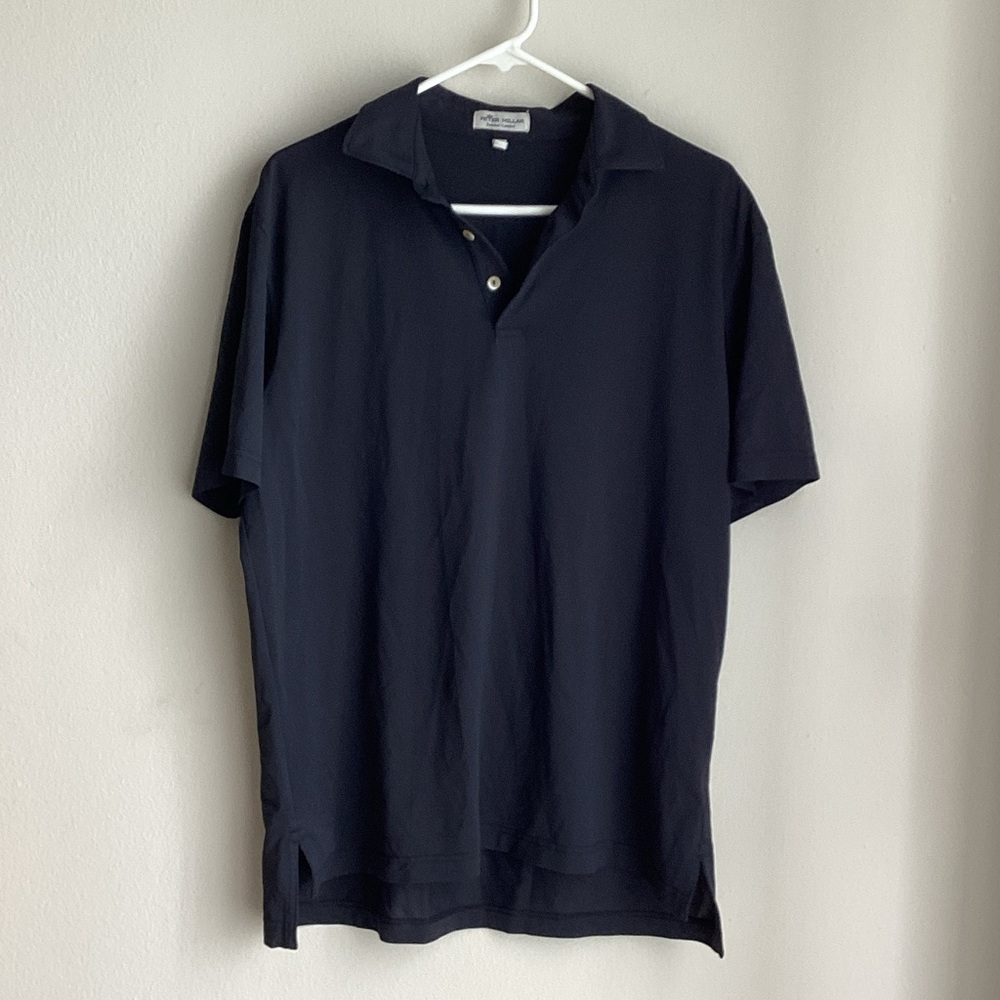 Peter Millar Navy Short-Sleeve Polo